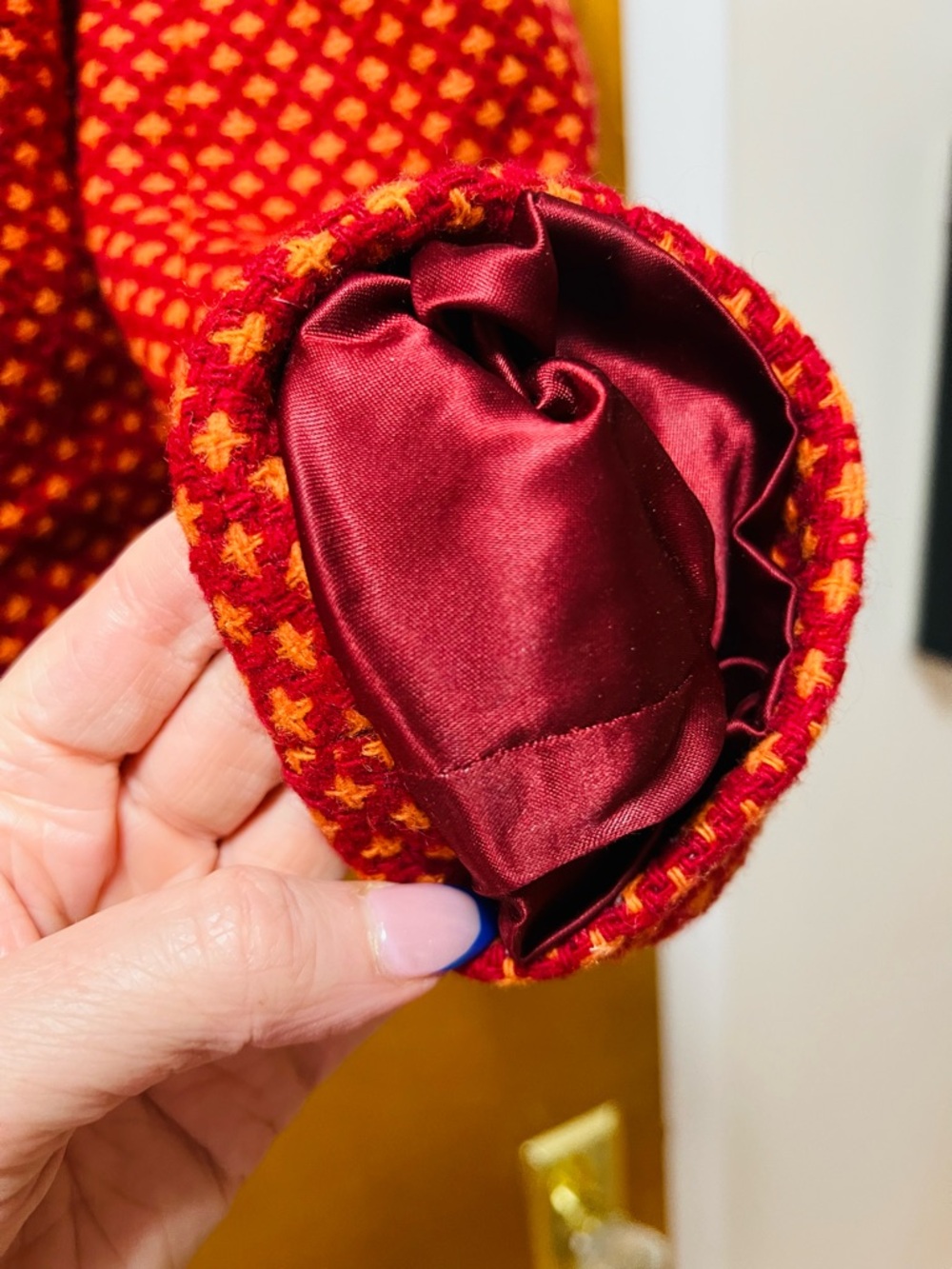 French Connection Red Patterned Button-Up Jacket - Picture 7 of 9